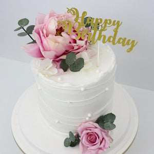 Pearls & Flowers Cake