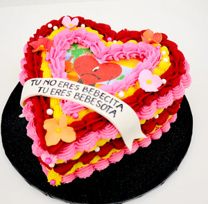 Bad Bun Heart Cake